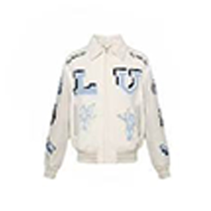 lv louis vuitton patchwork leather varsity jacket